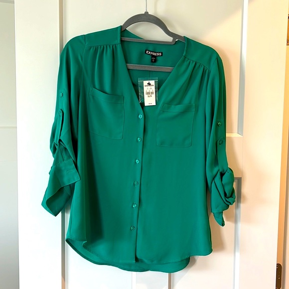 Express portofino top. Green. Size XS. NWT. - Picture 1 of 4